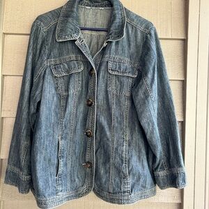 Denim jacket blazer  cotton plus Sz 2X